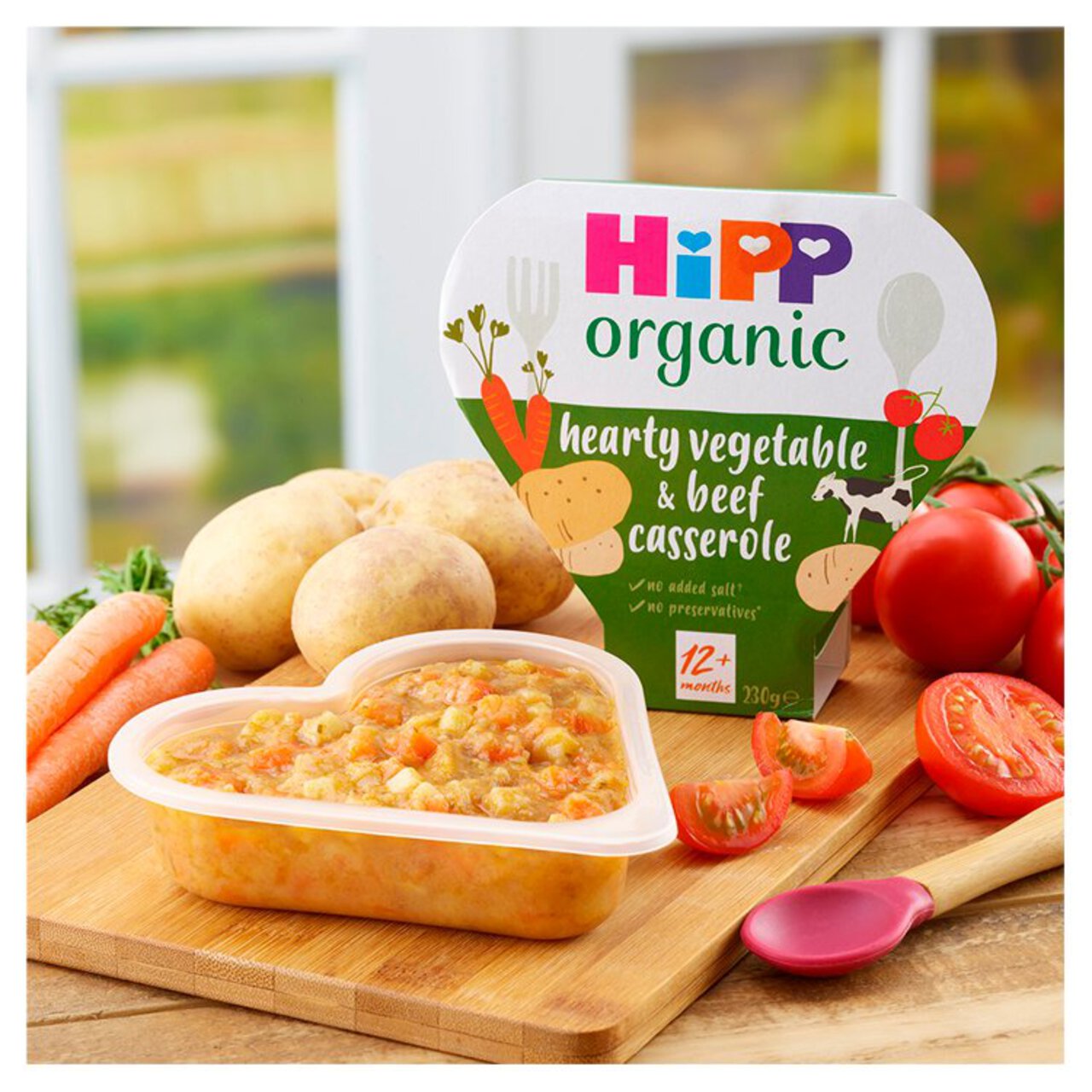 HiPP Organic Vegetable & Beef Casserole Toddler Tray Meal 1-3 Years 230g