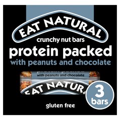 Eat Natural Protein Packed Peanuts & Chocolate Bars 3 x 45g