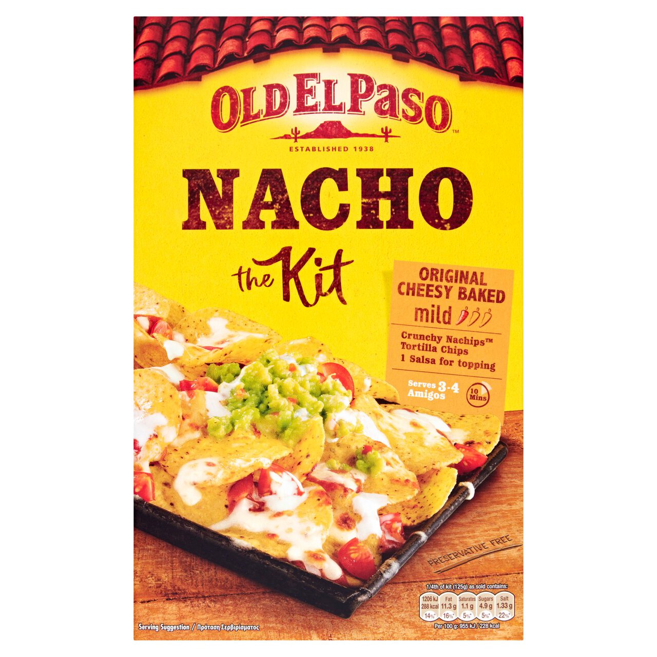 Old El Paso Mexican Original Cheesy Baked Nacho Kit 520g