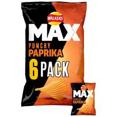 Walkers Max Paprika Multipack Crisps 6 per pack