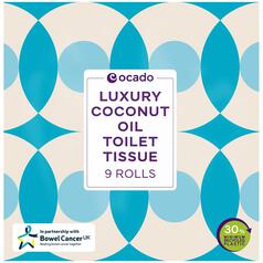 Ocado Luxury Coconut Oil Toilet Tissue 9 per pack