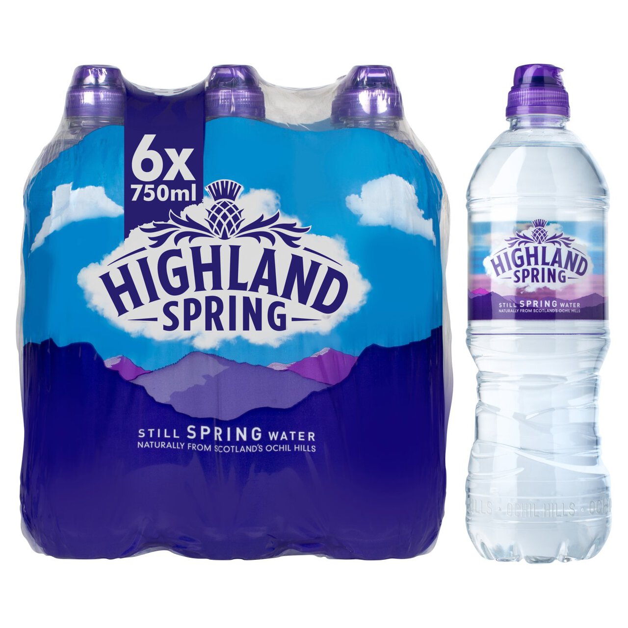 Highland Spring Sportscap Still Water 6 x 750ml