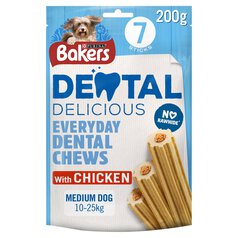 Bakers Dental Delicious Medium Dog Chews Chicken 7 per pack