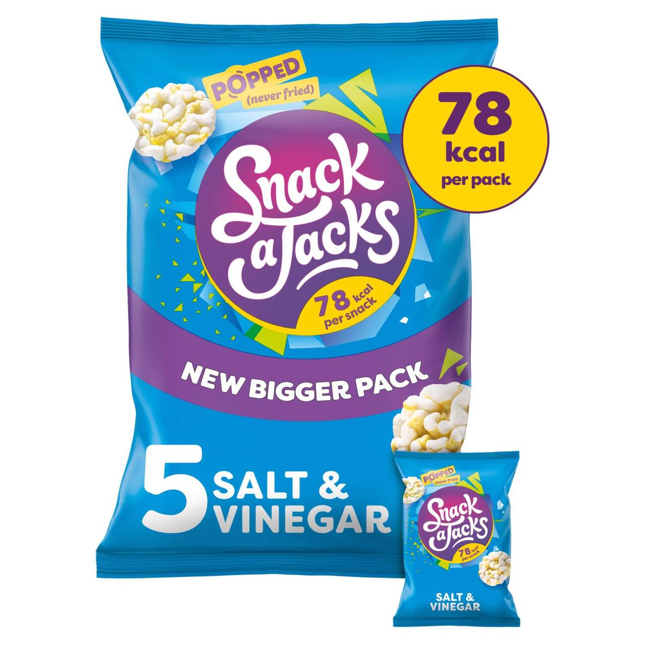 Snack a Jacks Salt & Vinegar Multipack Rice Cakes 5 per pack