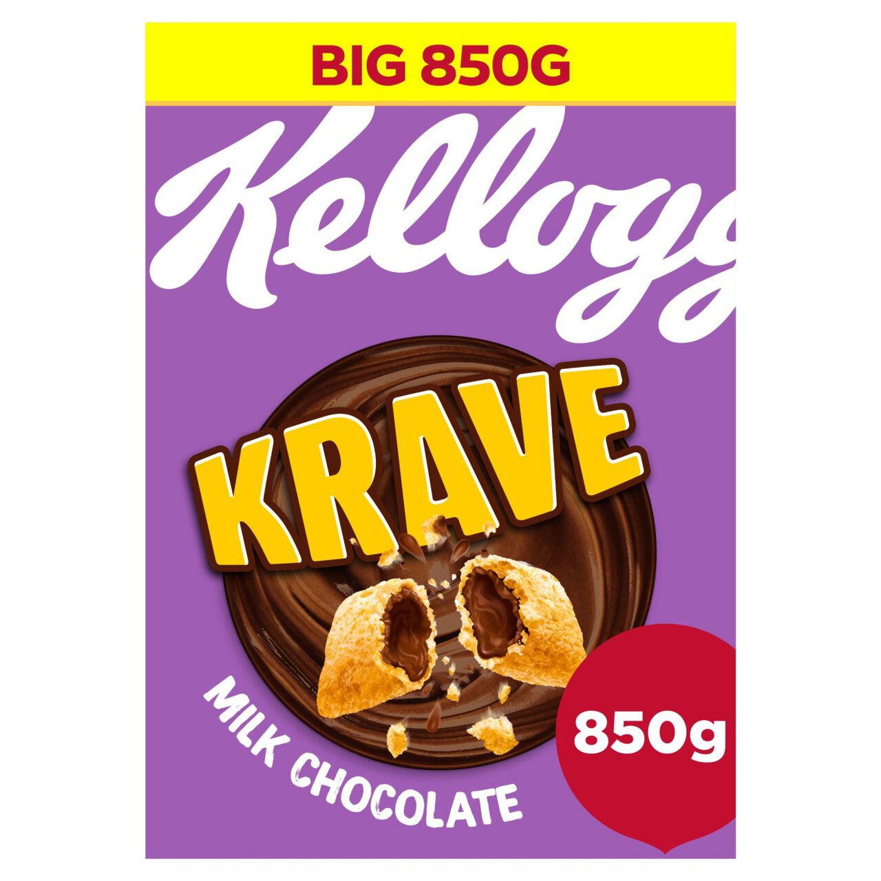 Kellogg's Krave Milk Chocolate Breakfast Cereal 850g
