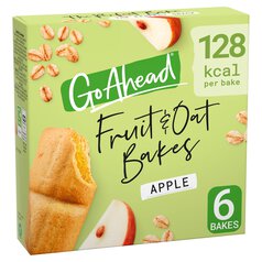 Go Ahead Apple Fruit and Oat Bakes Snack Bars Multipack 6 x 35g