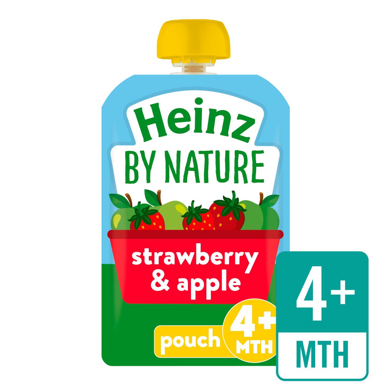 Heinz by Nature Strawberry & Apple Pouch, 4 mths+ 100g