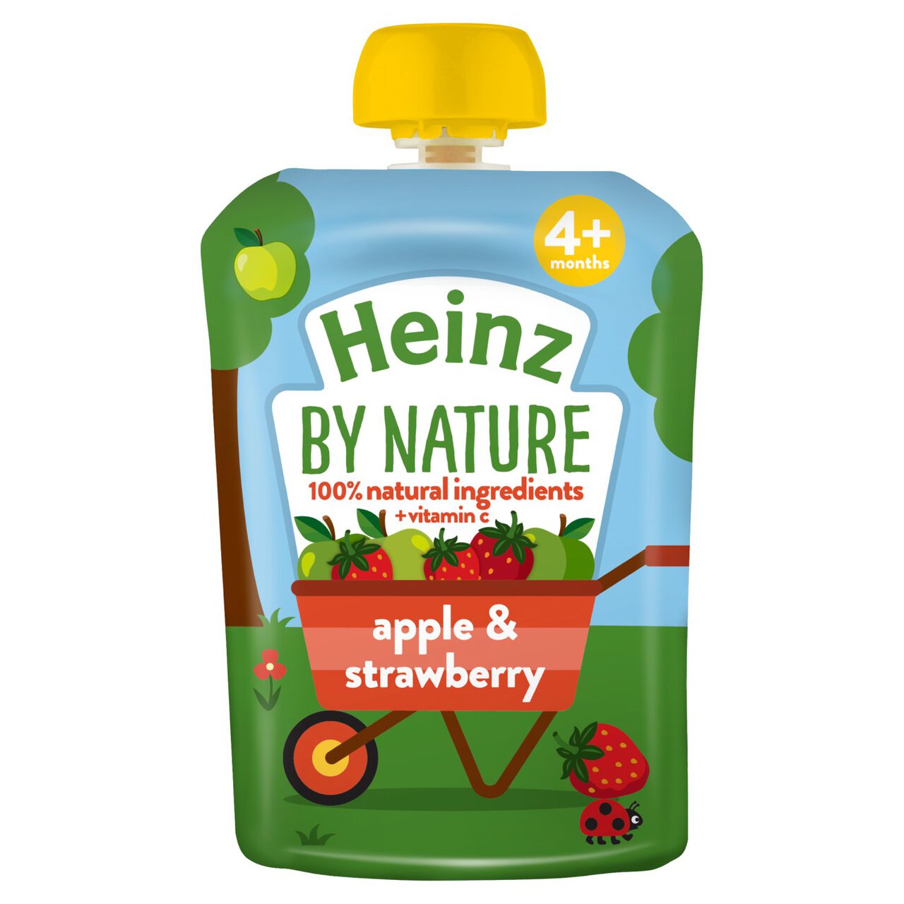 Heinz by Nature Strawberry & Apple Pouch, 4 mths+ 100g