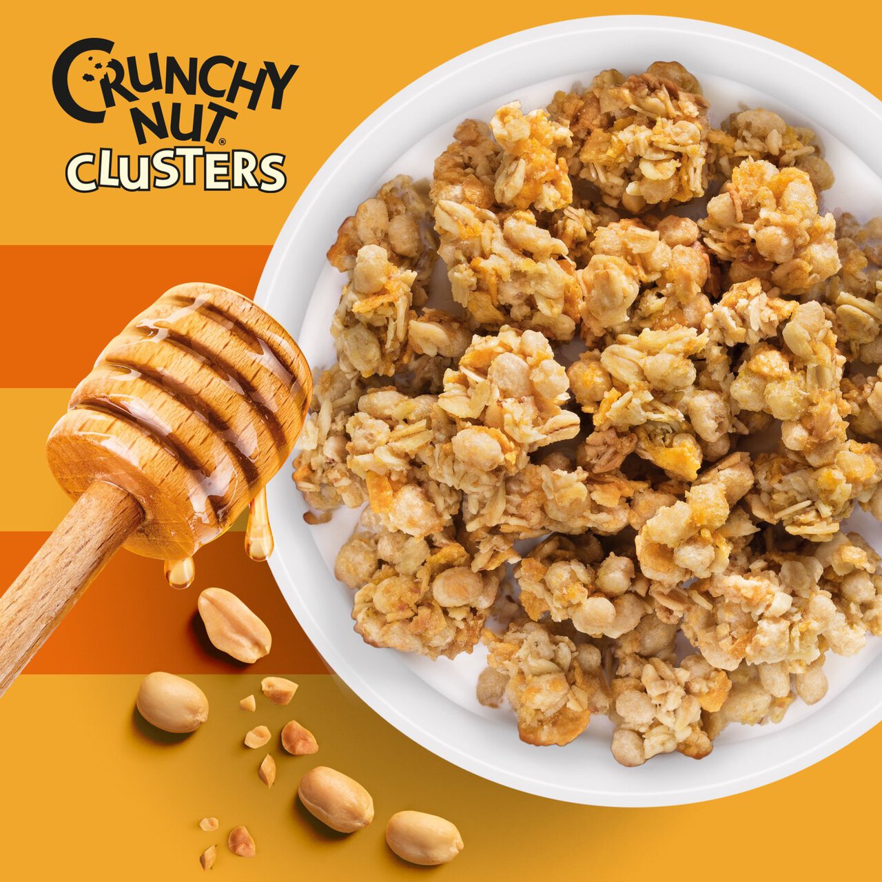 Kellogg's Crunchy Nut Honey & Nut Clusters Breakfast Cereal 450g