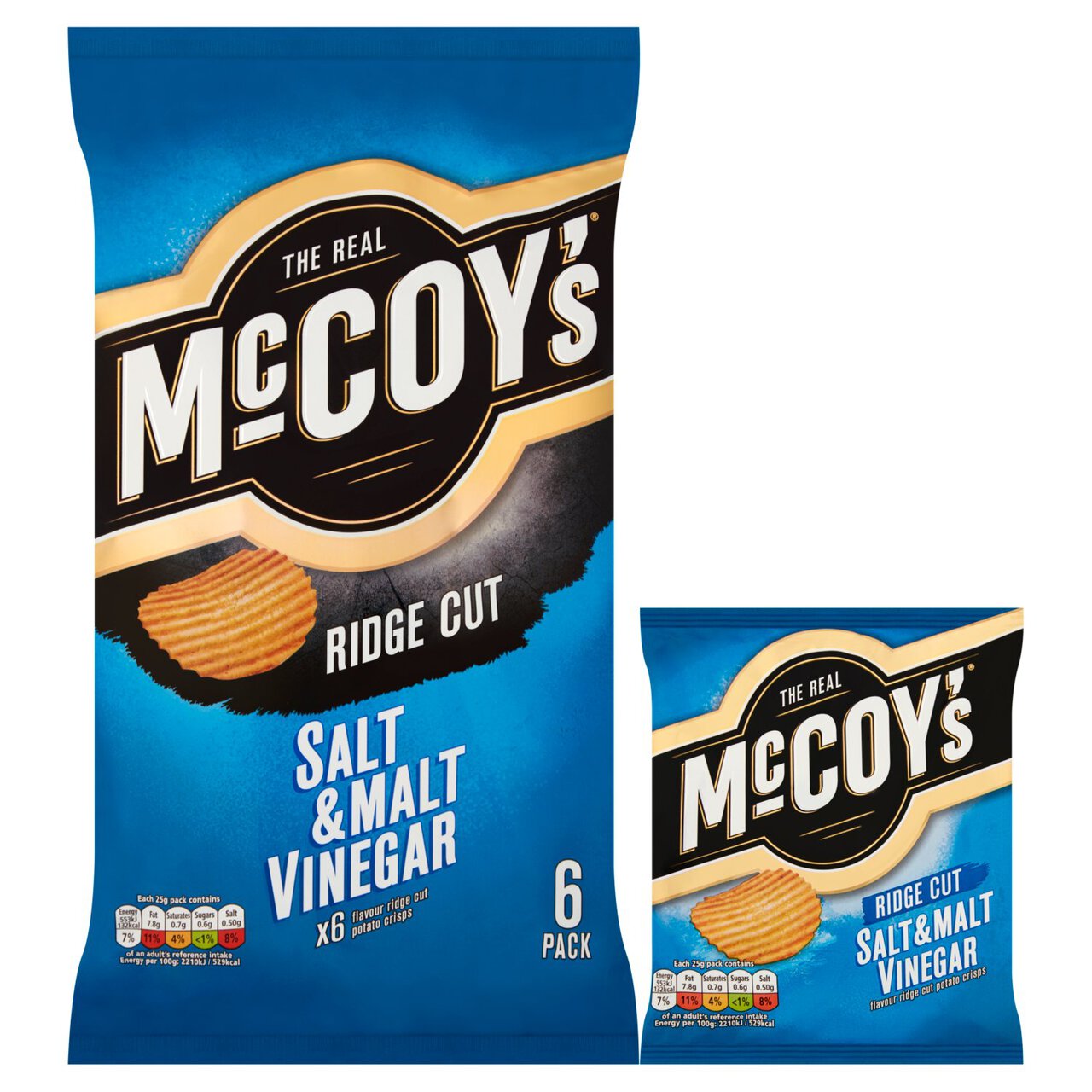 McCoy's Salt & Malt Vinegar Multipack Crisps 6 per pack | Zoom