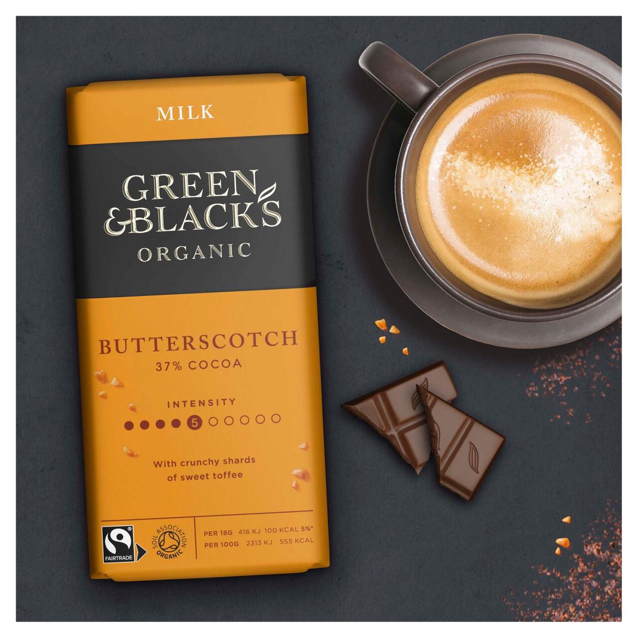 Green & Black's Organic Butterscotch Milk Chocolate Bar 90g