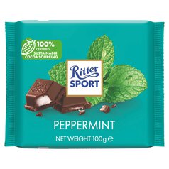 Ritter Sport Peppermint Dark Chocolate 100g