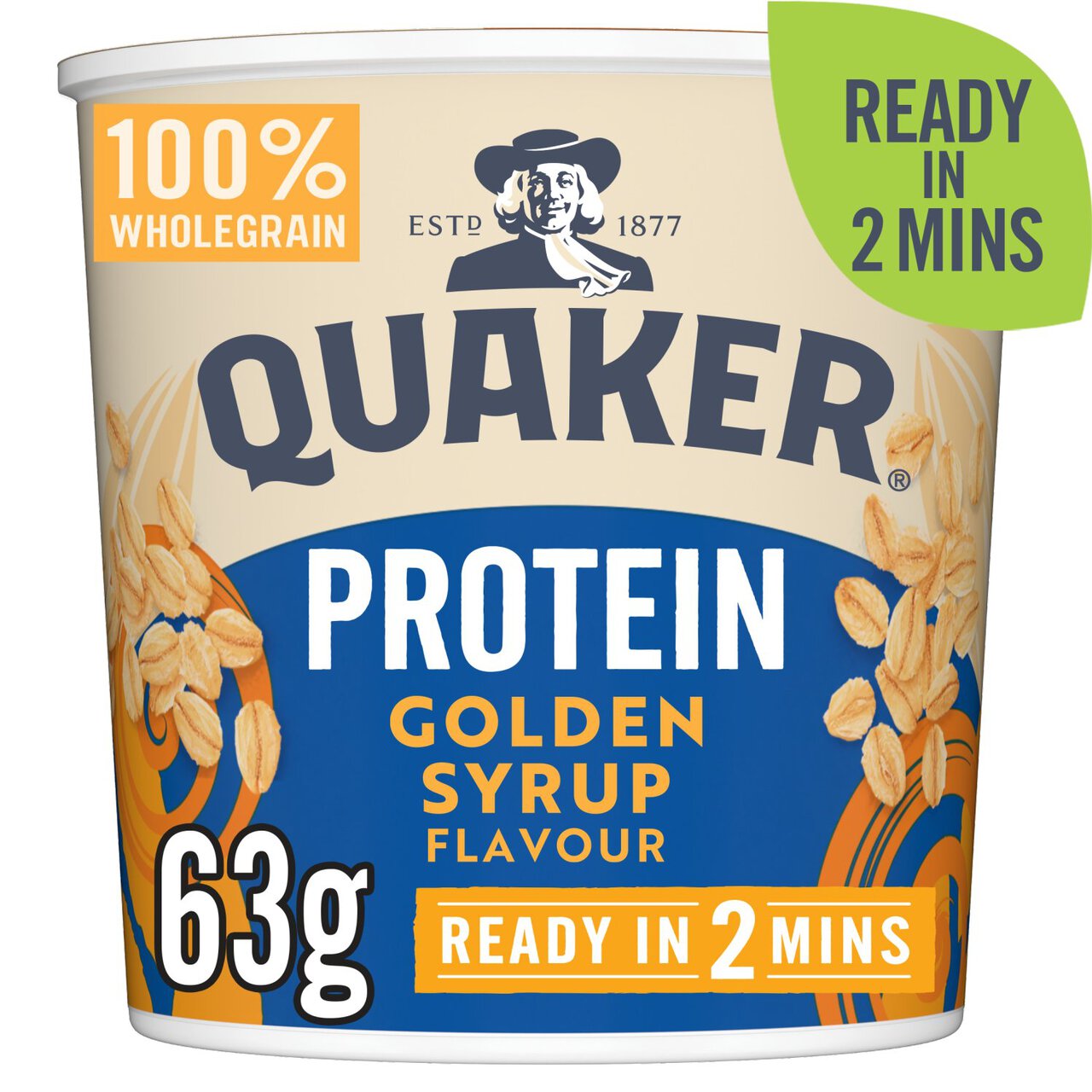 Quaker Oat So Simple Protein Porridge Cereal Pot Golden Syrup 63g