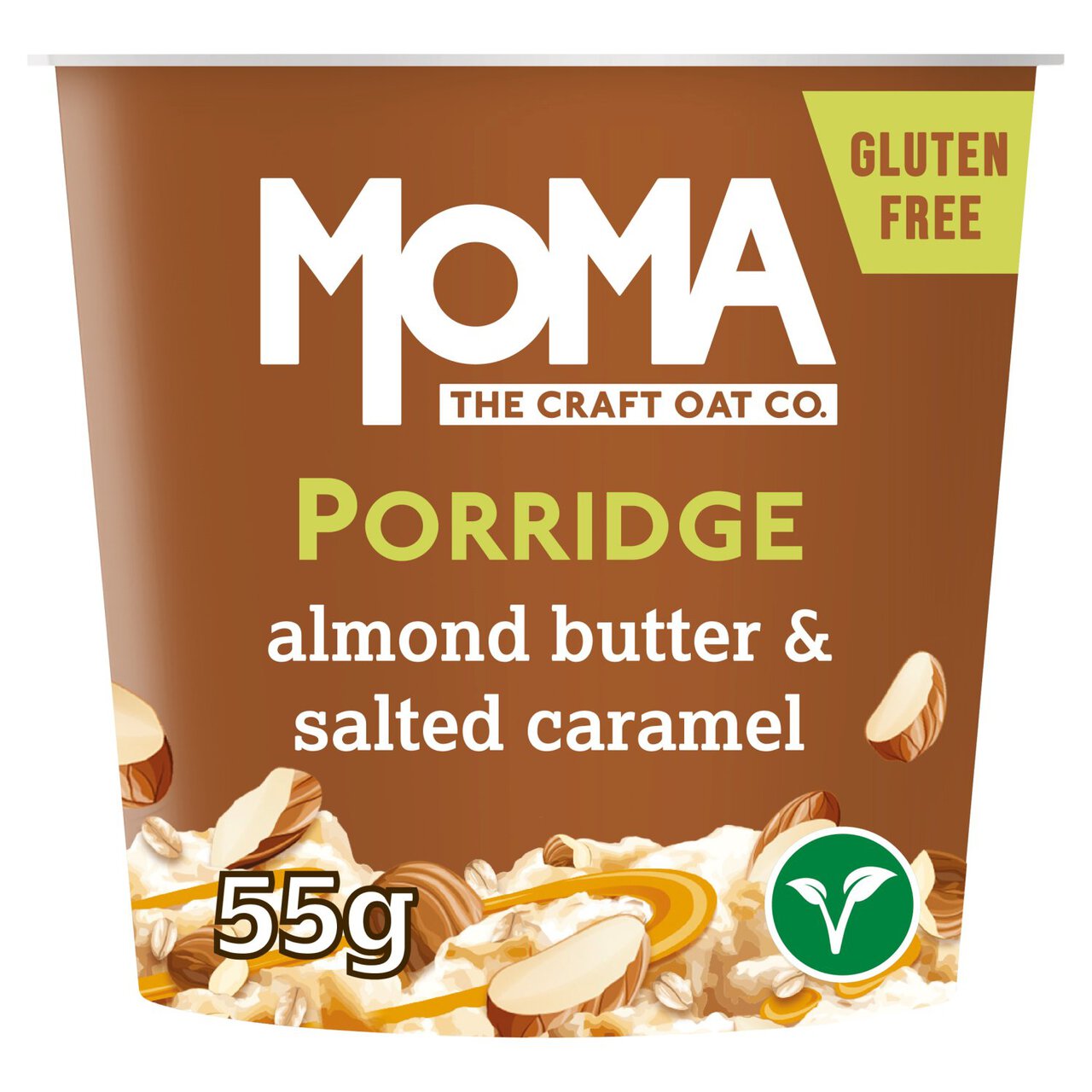 MOMA Dairy Free Almond Butter & Salted Caramel Porridge Pot 55g