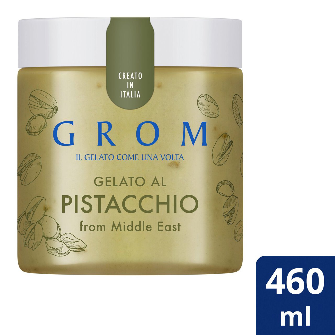Grom Pistachio Gelato Ice Cream Tub 460ml