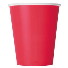 Red Christmas Paper Cups 8pk 8 per pack