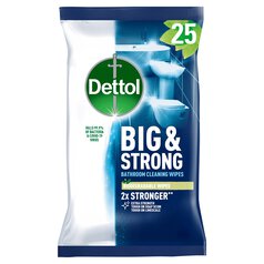 Dettol Big & Strong Limescale Bathroom Cleaning Wipes 25 per pack