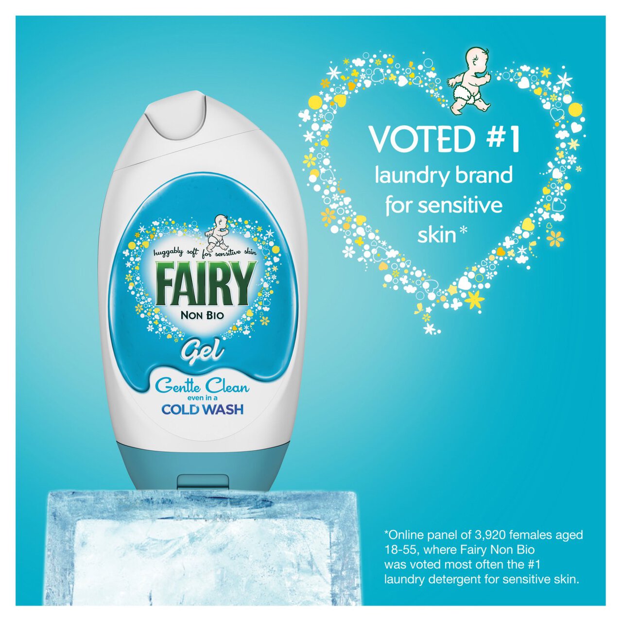 Fairy Non Bio Washing Liquid Gel for Sensitive Skin 1.295L 35 Washes 1.295l