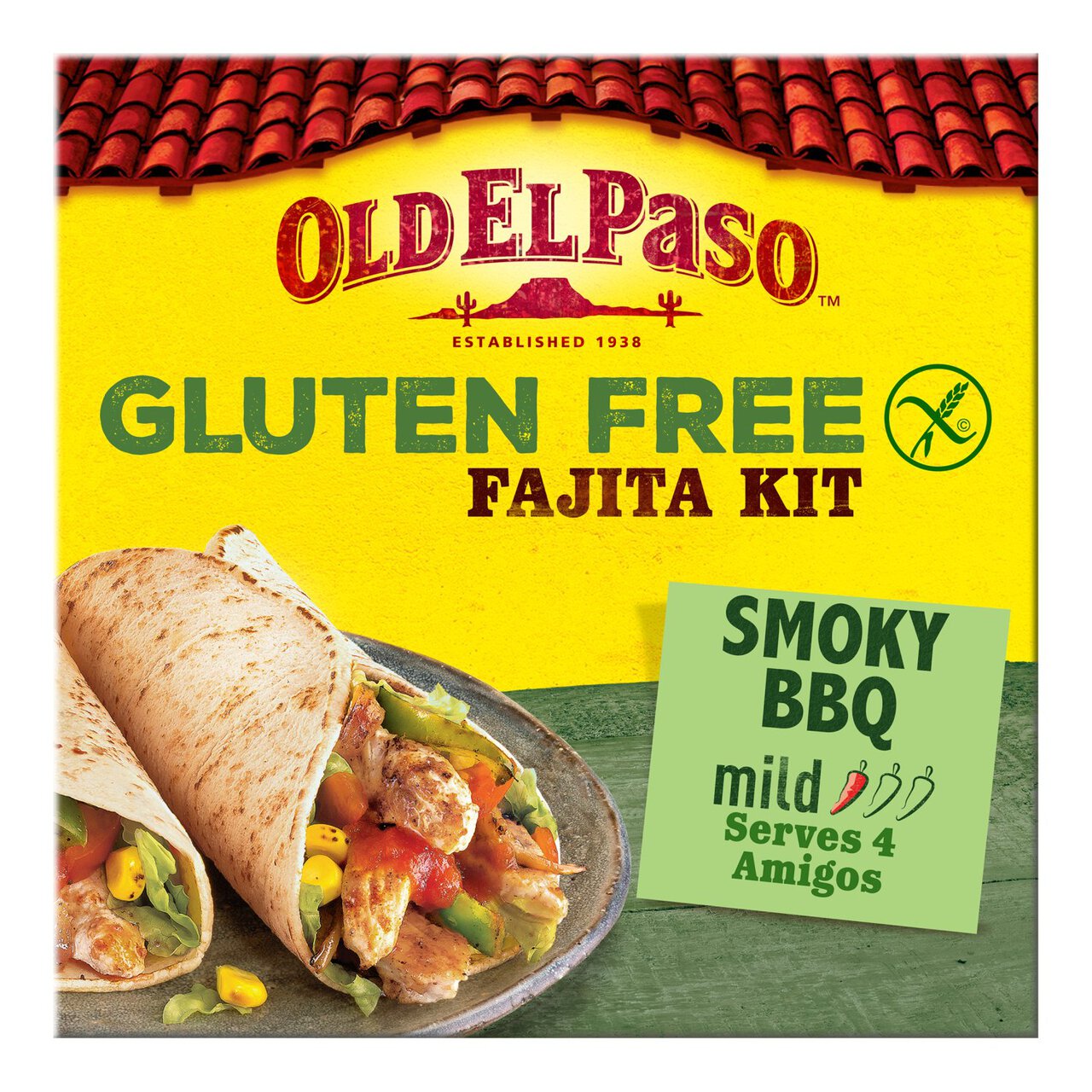 Old El Paso Mexican Gluten Free Smoky BBQ Fajita Kit 462g