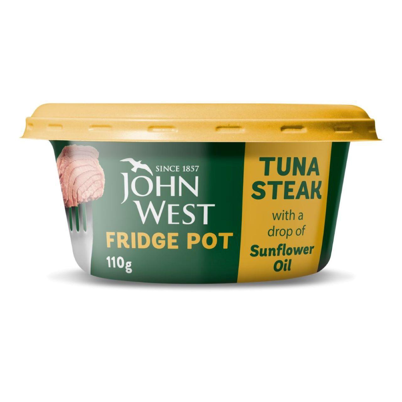 John West No Drain Fridge Pot Tuna Steak In Sunflower Oil 3 Pack 3 x 110g