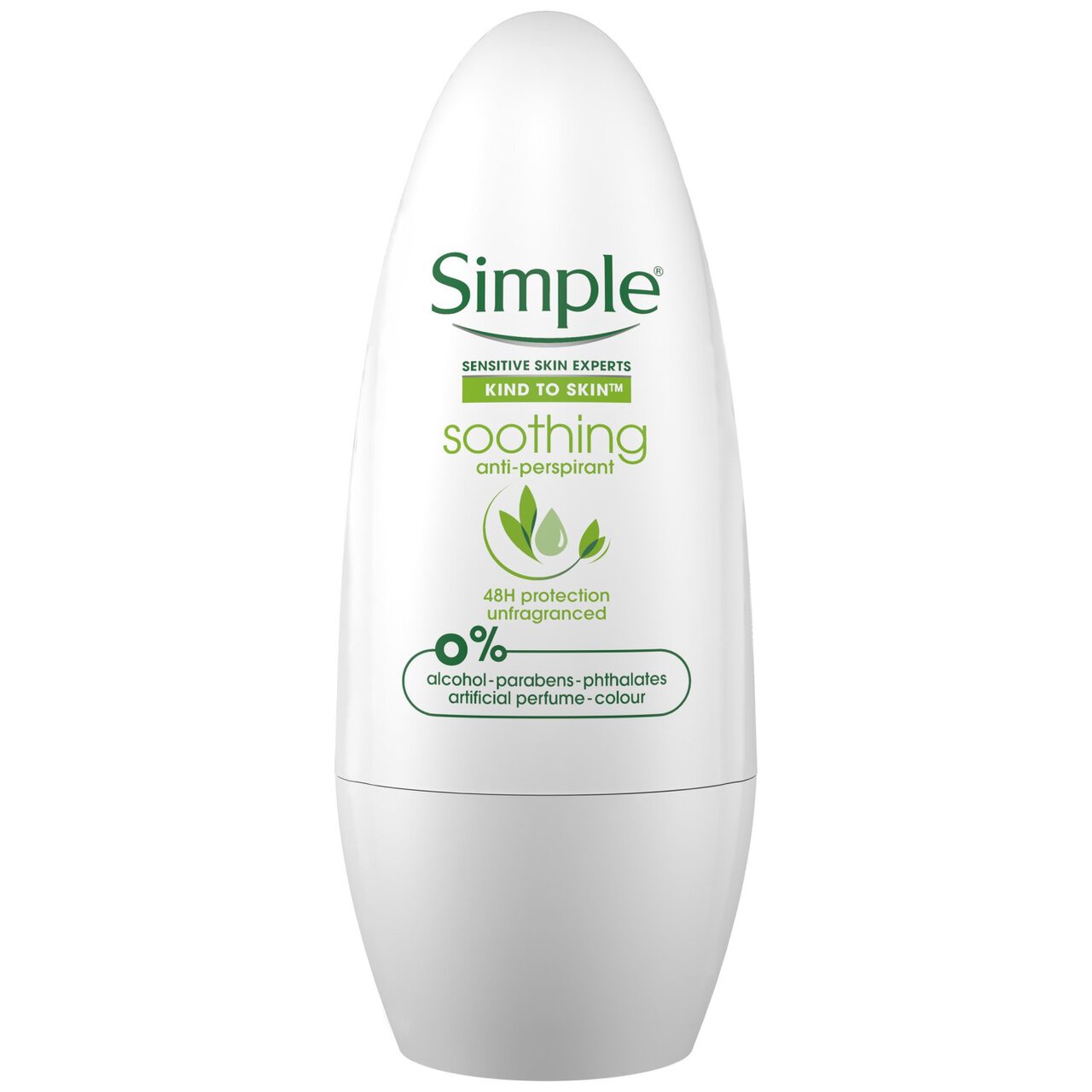 Simple Soothing Anti-perspirant Deodorant Roll on 50ml