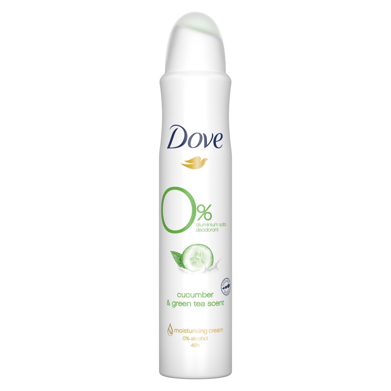 Dove Women 0% Aluminium Cucumber & Green Tea Deodorant Aerosol 200ml