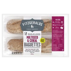 Fitzgeralds Bake at Home 2 Multiseed Baguettes 2 per pack