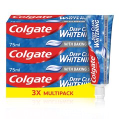 Colgate Deep Clean Whitening with Baking Soda Toothpaste 3 x 75ml