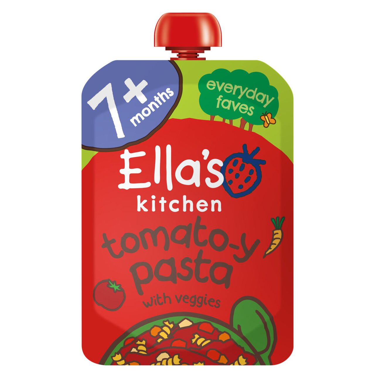 Ella's Kitchen Tomato-y Pasta Baby Food Pouch 7+ Months 130g