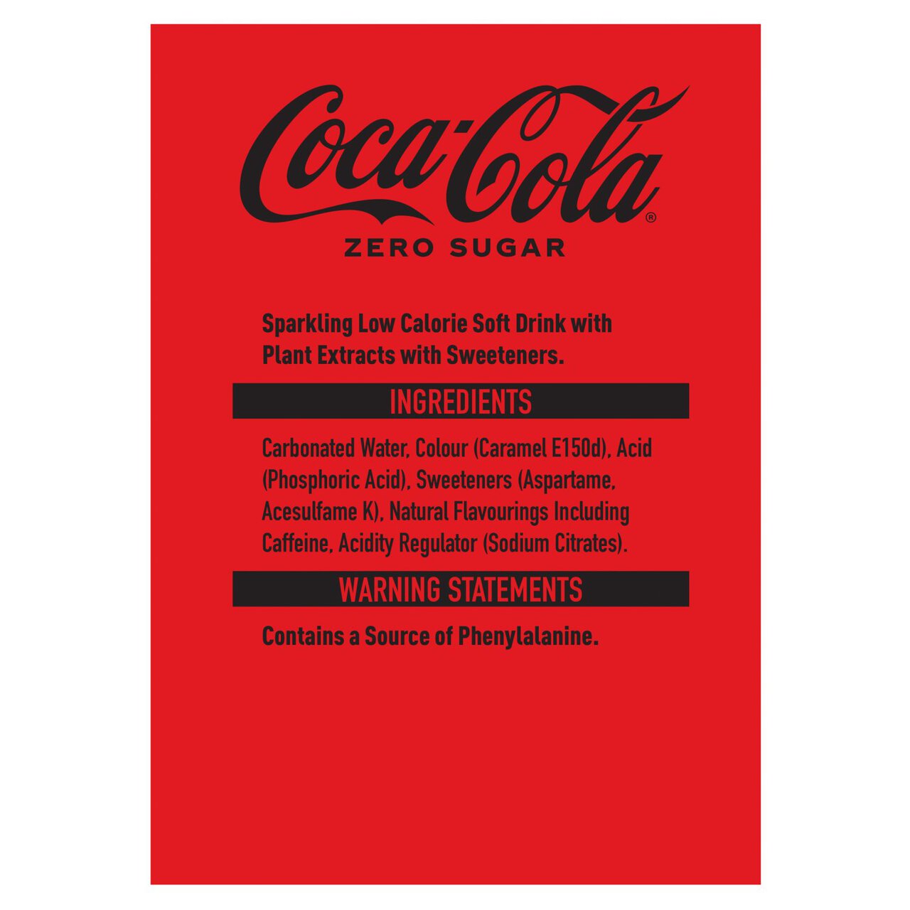 Coca-Cola Zero Sugar 4 x 250ml