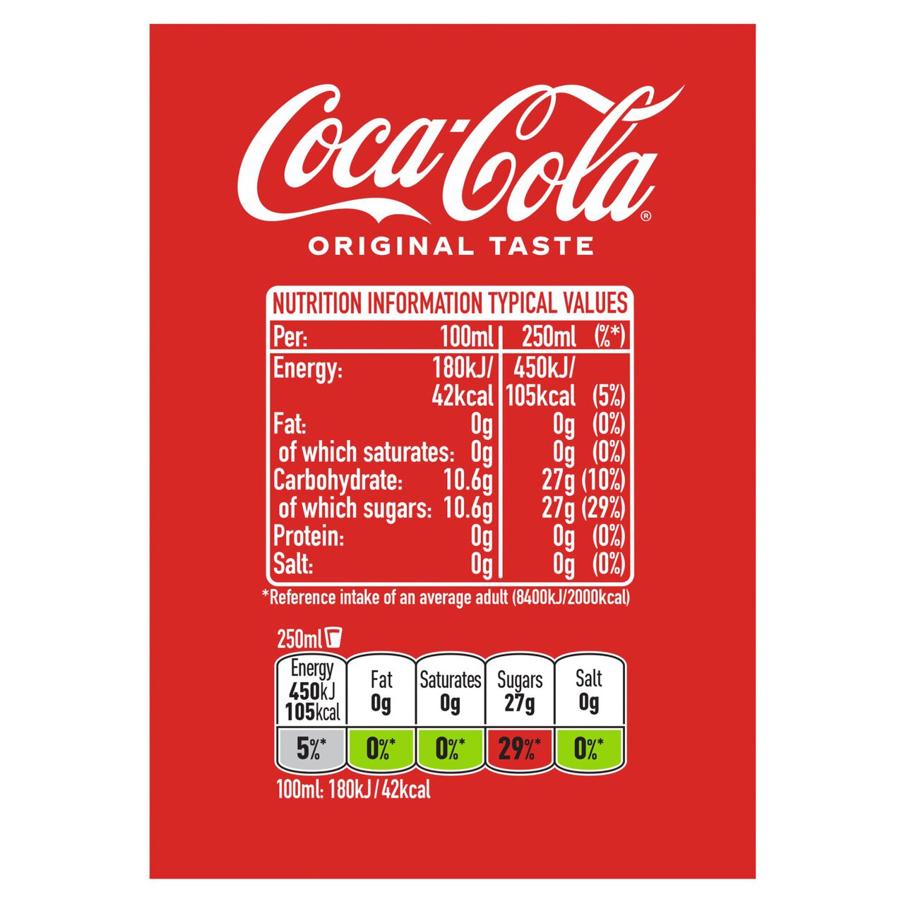 Coca-Cola Original Taste 4 x 250ml