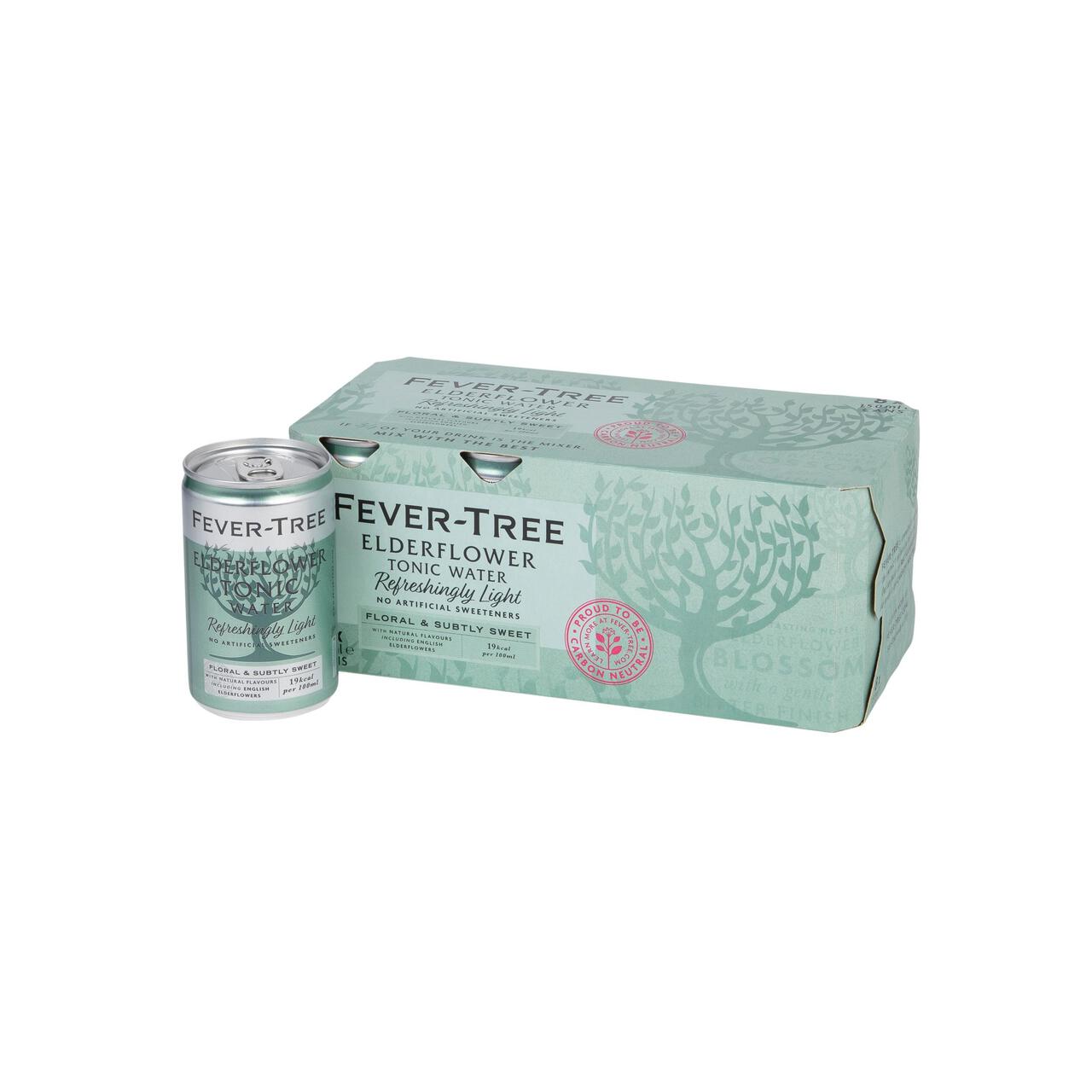 Fever-Tree Light Elderflower Tonic Cans 8 x 150ml