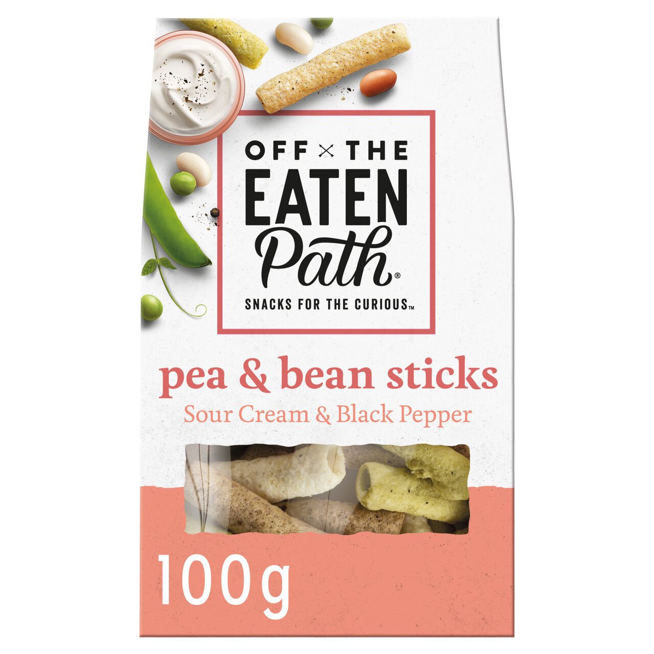 Off The Eaten Path Sour Cream Pea & Bean Sticks 100g