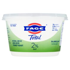 Fage Total 2% Fat Natural Low Fat Greek Recipe Strained Yoghurt 450g