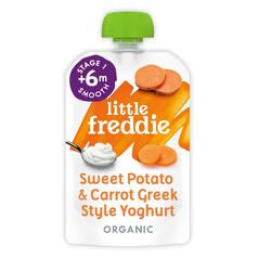 Little Freddie Organic Sweet Potato & Carrot Yoghurt Pouch, 6 mths+ 100g