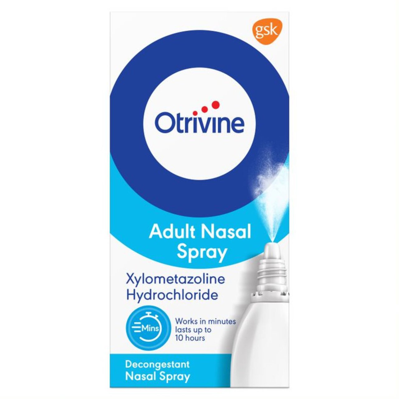 Otrivine Decongestant Nasal Spray Sinusitis Relief 10ml 10ml