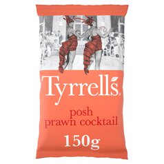 Tyrrells Posh Prawn Cocktail Sharing Crisps 150g