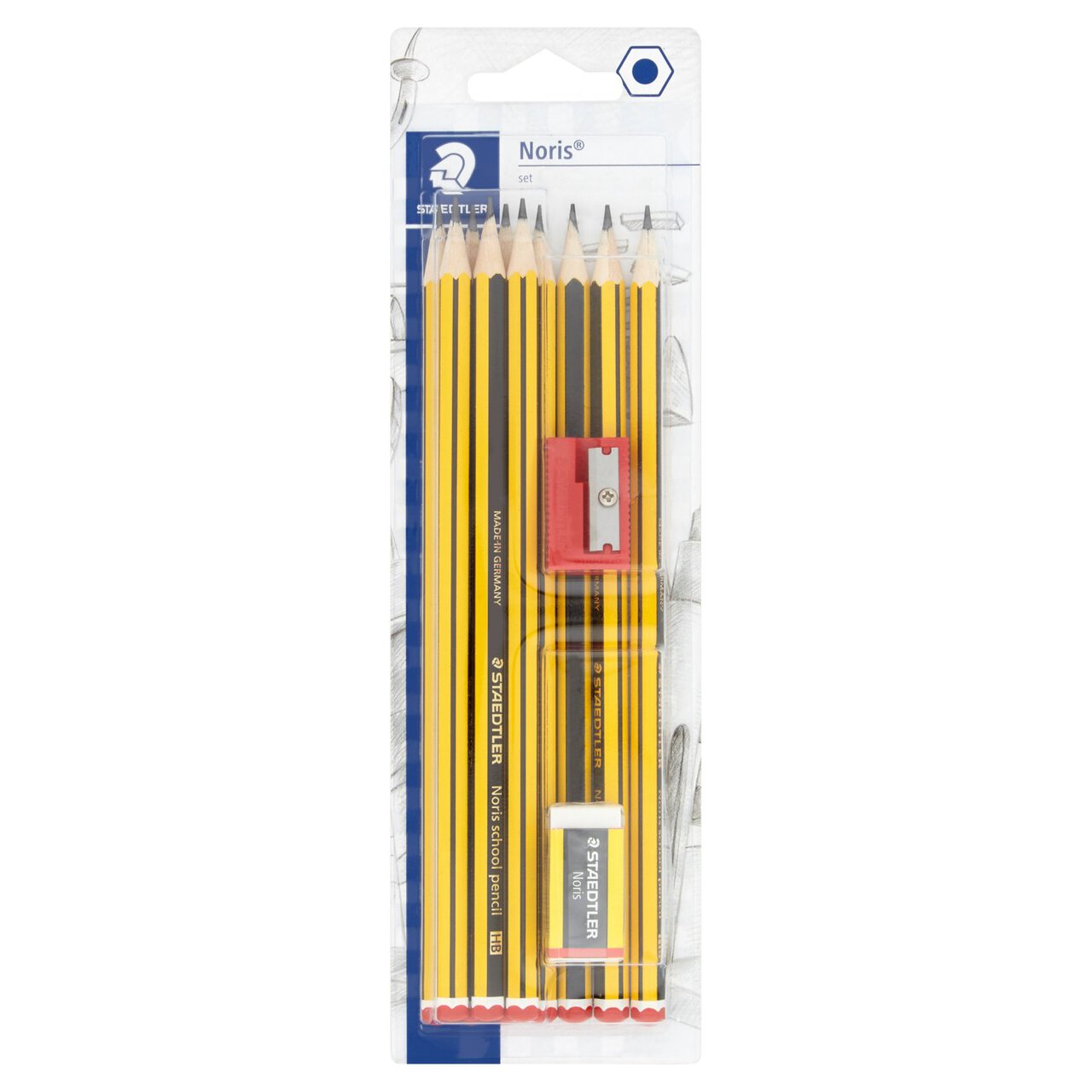 Staedtler Noris HB Pencil, Eraser & Sharpener Set