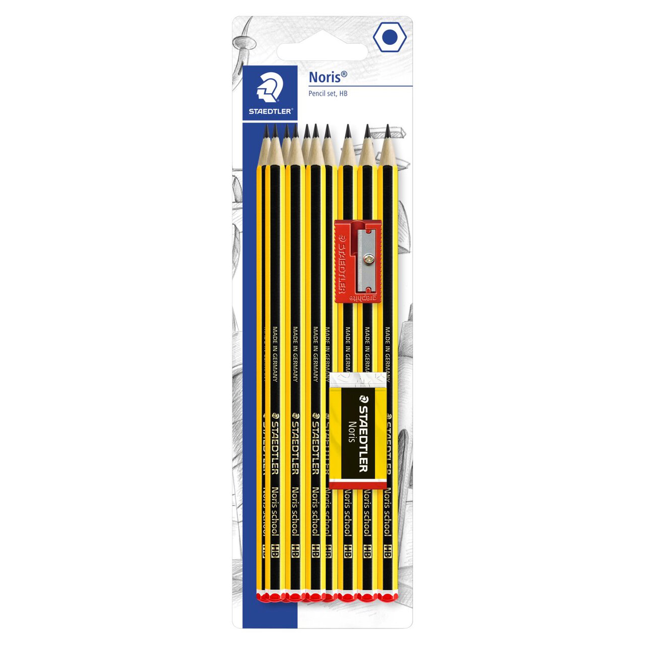 Staedtler Noris HB Pencil, Eraser & Sharpener Set