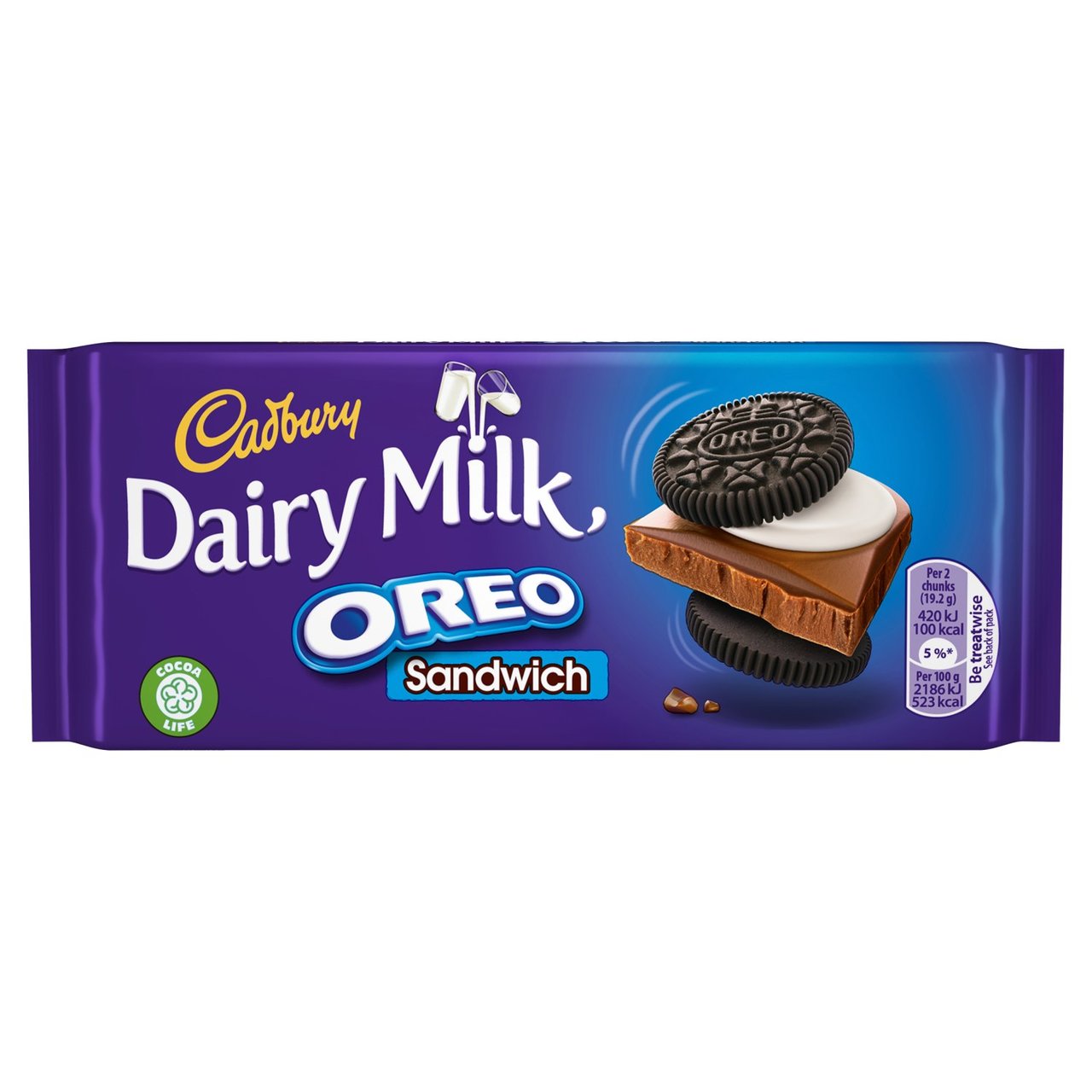 Cadbury Dairy Milk Oreo Sandwich Chocolate Bar 96g