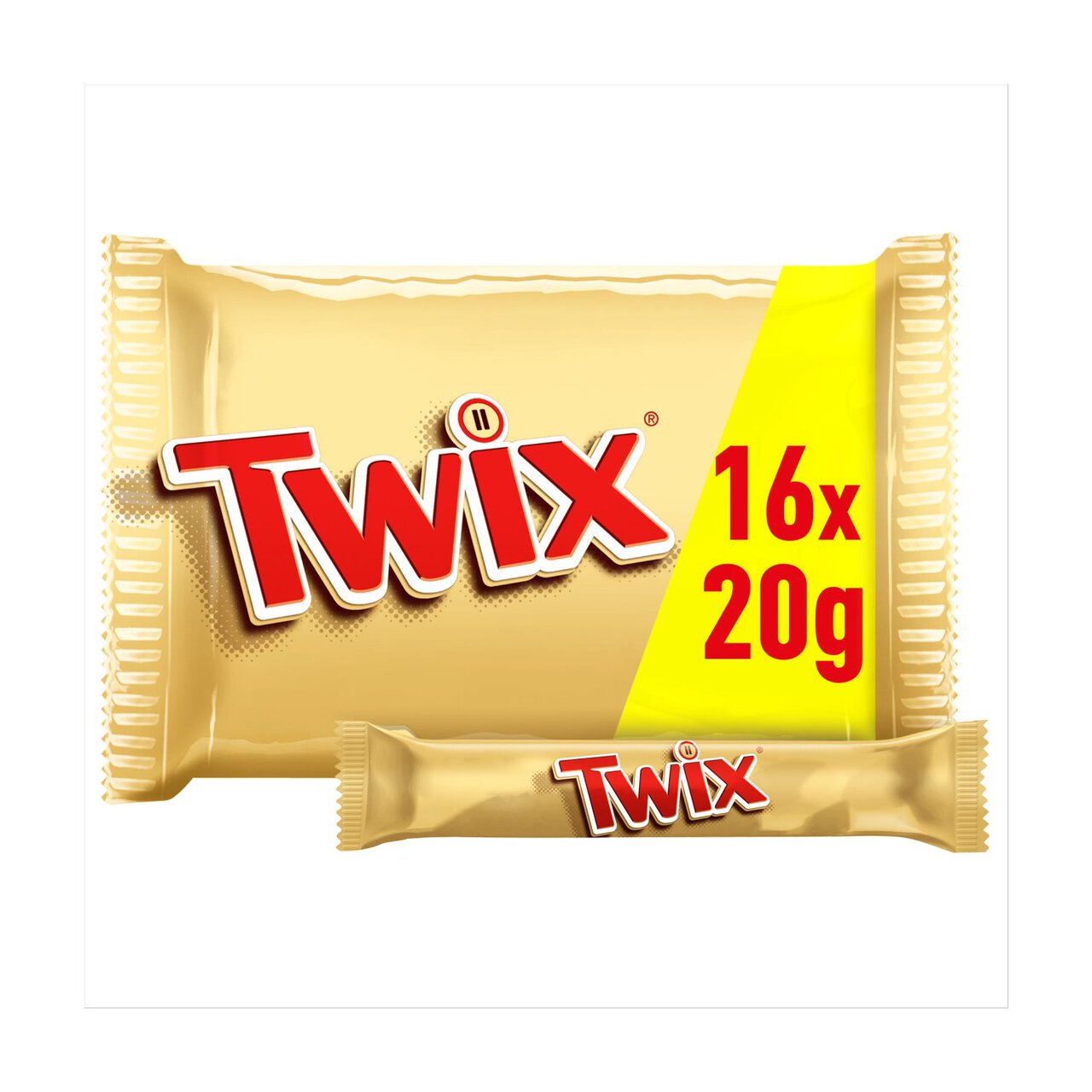 Twix Caramel & Milk Chocolate Fingers Funsize Biscuit Snack Bars Multipack 320g