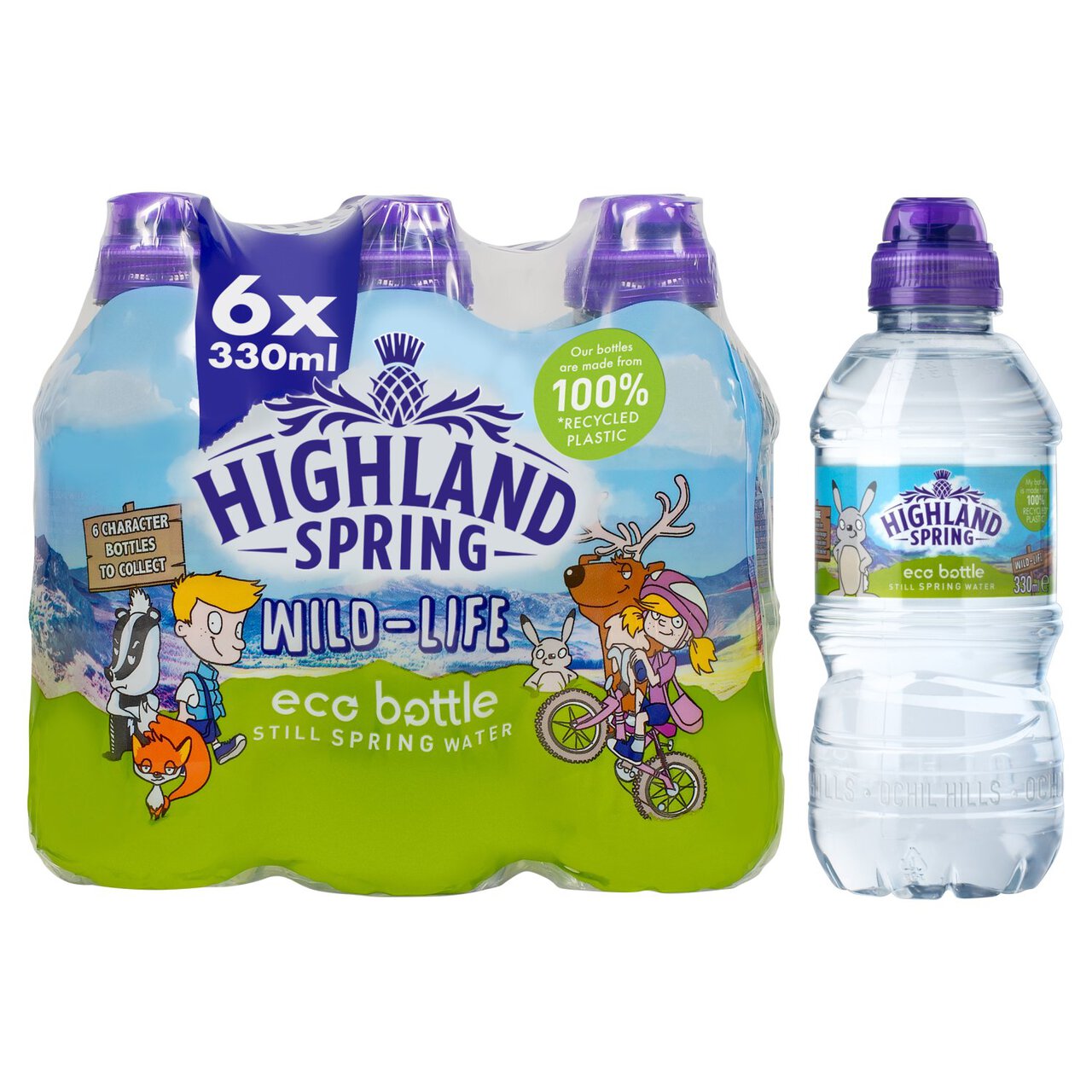 Highland Spring Kids Eco Still Water 6 x 330ml