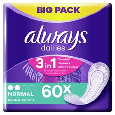 Always Dailies Fresh & Protect Normal Panty Liners 60 per pack
