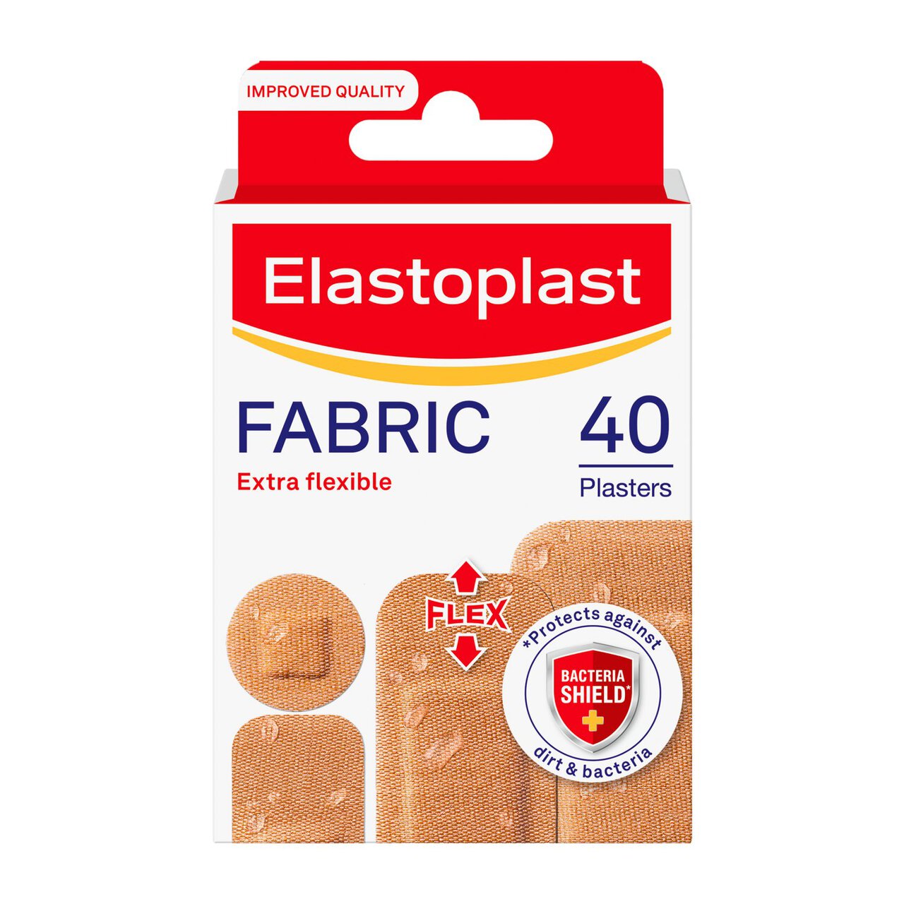 Elastoplast Fabric Plasters Extra Flexible & Breathable 40s 40 per pack