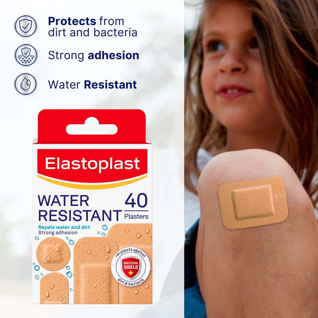 Elastoplast Water Resistant Plasters 40 per pack