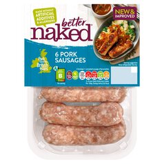 Better Naked Pork Sausages 400g