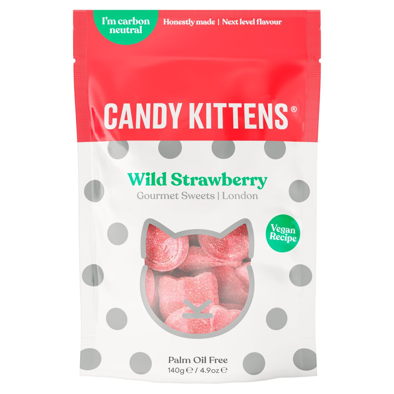 Candy Kittens Wild Strawberry Sharing Bag 140g