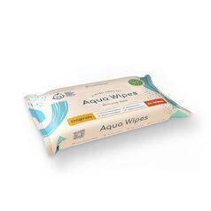 Aqua Wipes 100% Biodegradable Baby Wipes 64 per pack