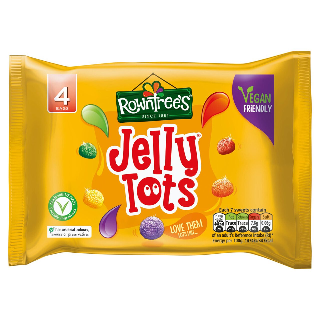 Rowntree's Jelly Tots Multipack 4 x 28g