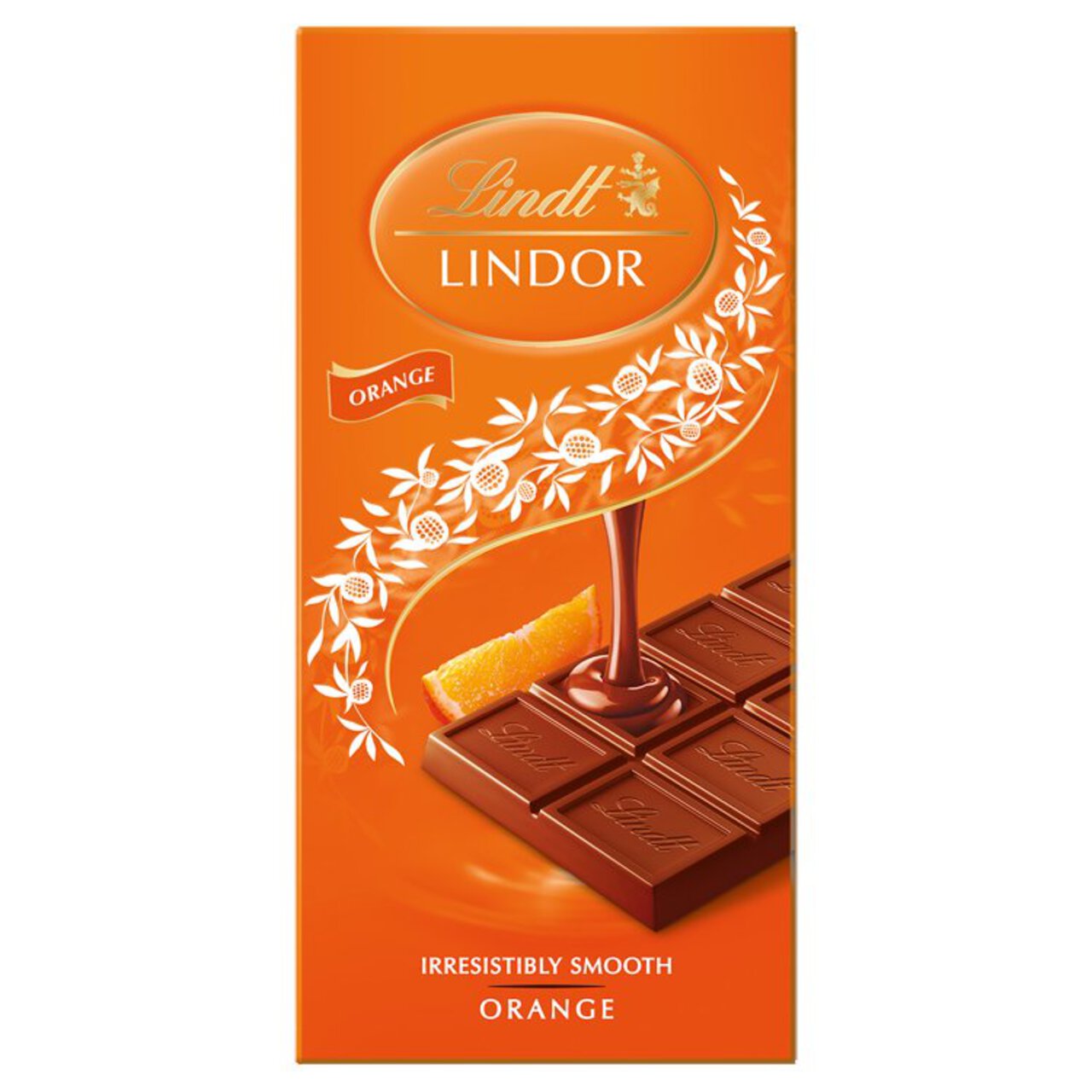 Lindt Lindor Milk Orange Chocolate Bar 100g